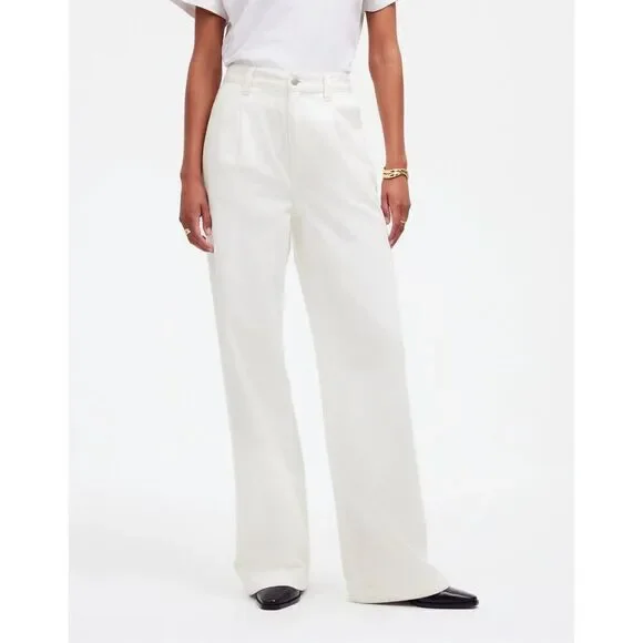 Madewell The Harlow Wide-Leg Jean: Airy Denim Edition Tile White Size 30 NWT - Picture 3 of 11
